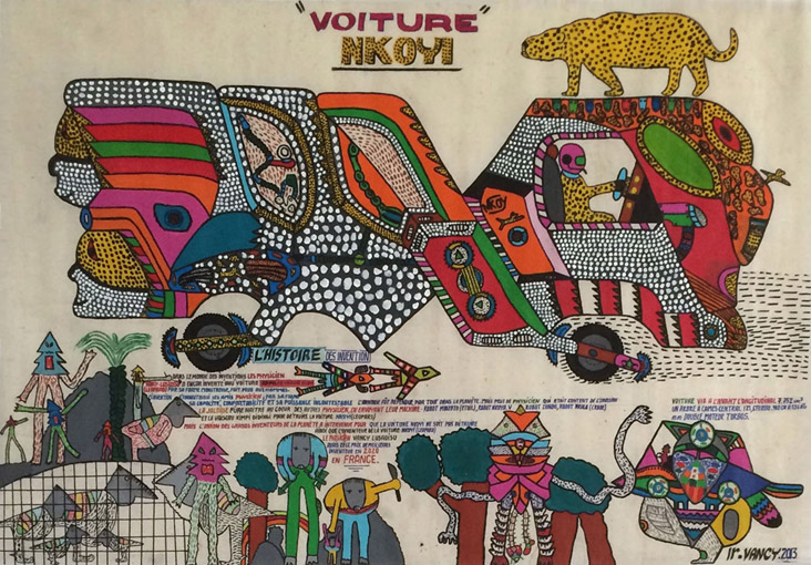 <strong>Voiture Nkoyi</strong> <br/> Acrylic on canvas / 90 x 130cm / 2013 