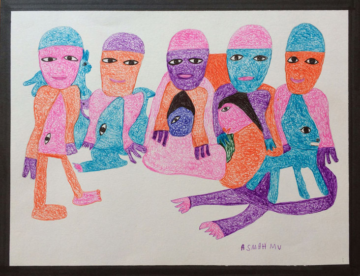 <strong>Untitled</strong> <br/> MU 04 / Ballpoint pen and marker on paper / 25 x 32cm / 2014 